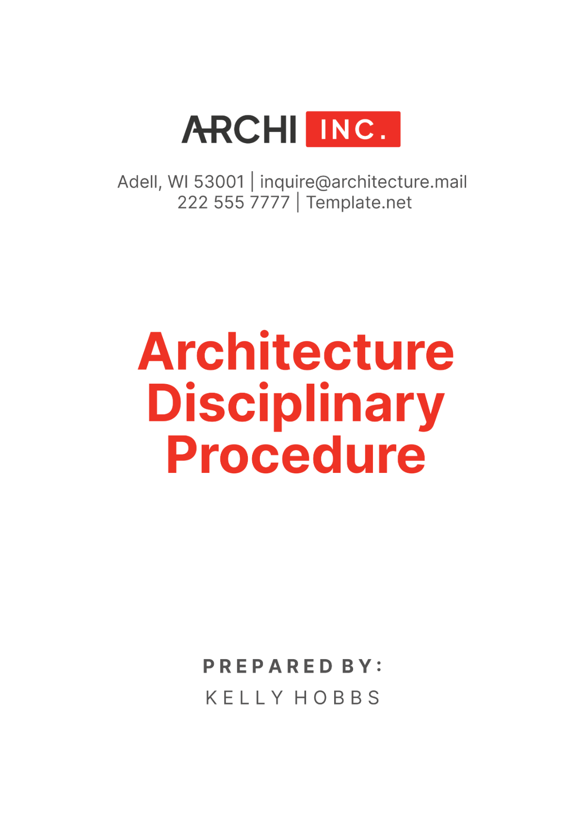 Architecture Disciplinary Procedure Template - Edit Online & Download