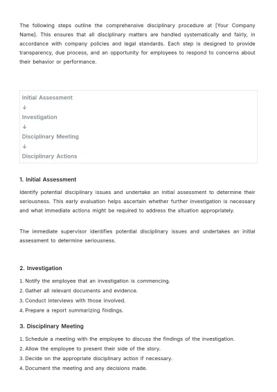 Free Architecture Disciplinary Procedure Template to Edit Online