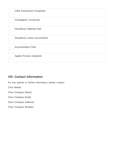 Free Architecture Disciplinary Procedure Template to Edit Online