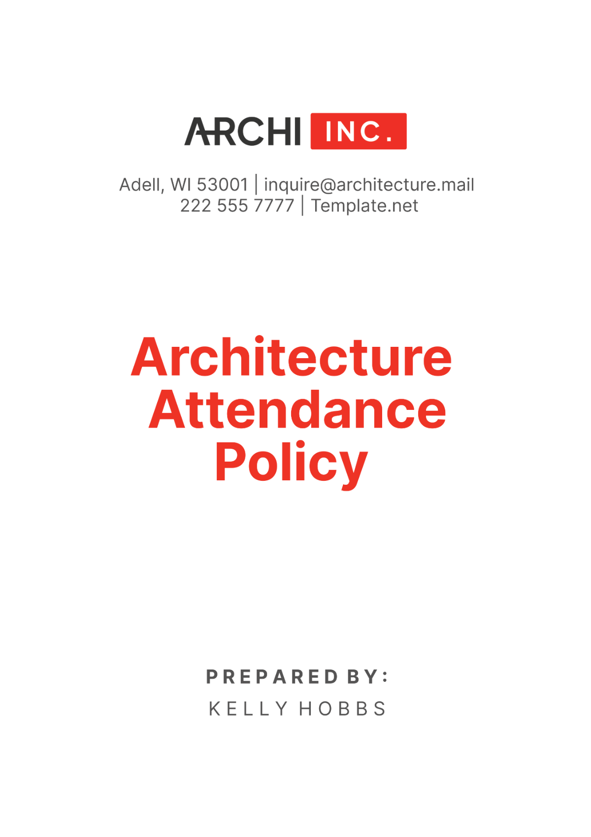 Architecture Attendance Policy Template - Edit Online & Download