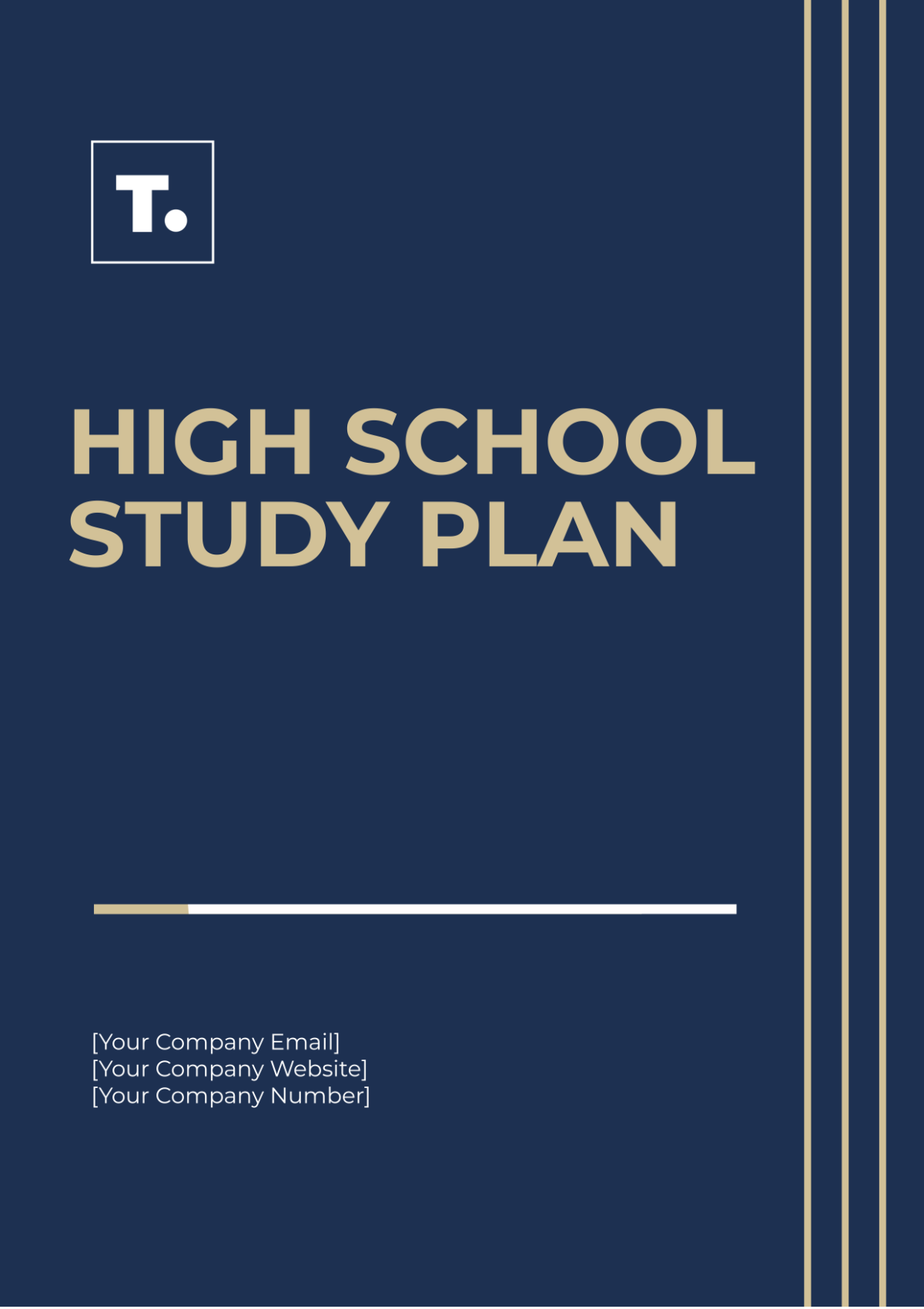 High School Study Plan Template