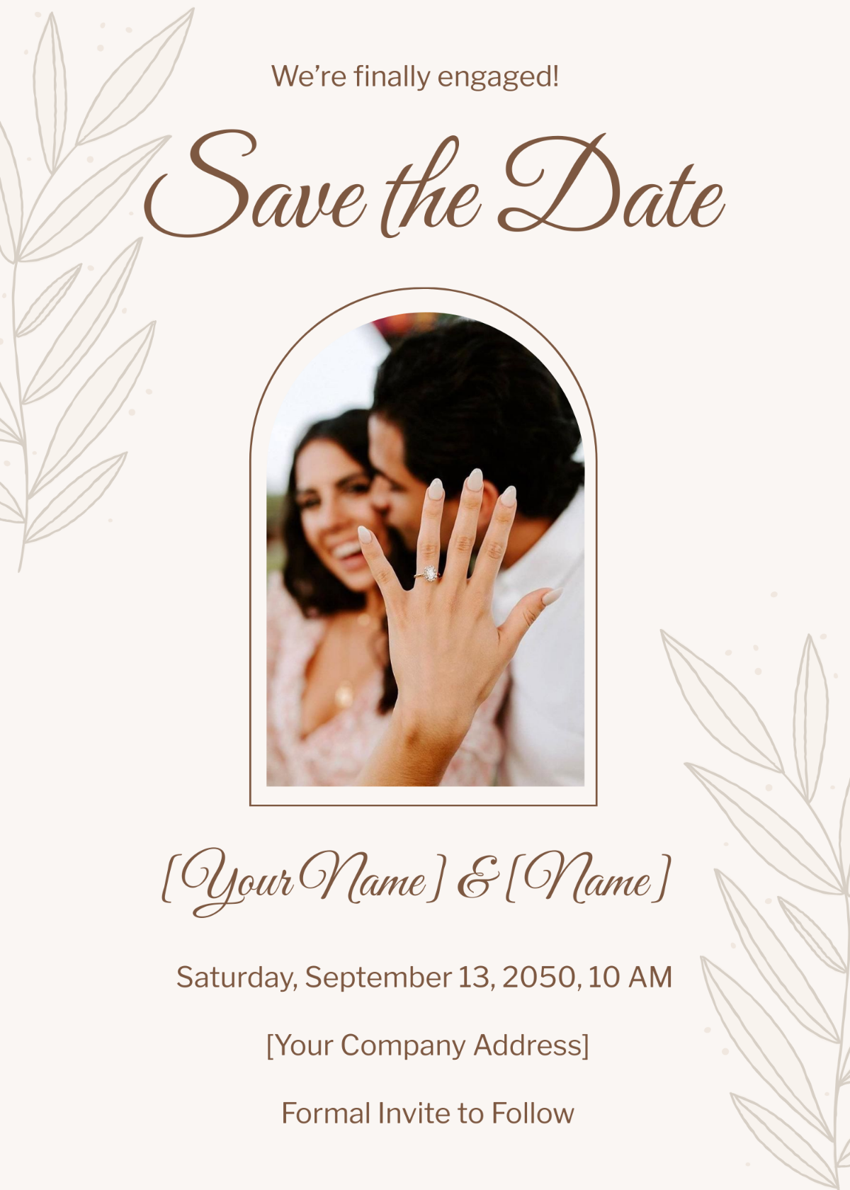 Engagement Save the Date Card