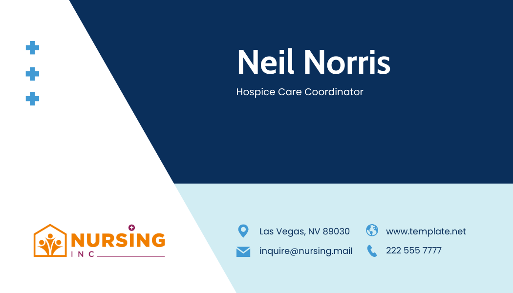 Hospice Care Coordinator Business Card