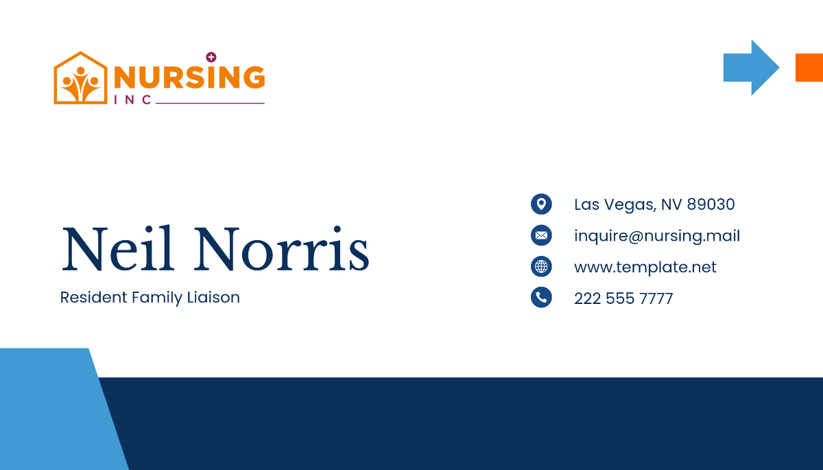 Free Resident Family Liaison Business Card Template to Edit Online