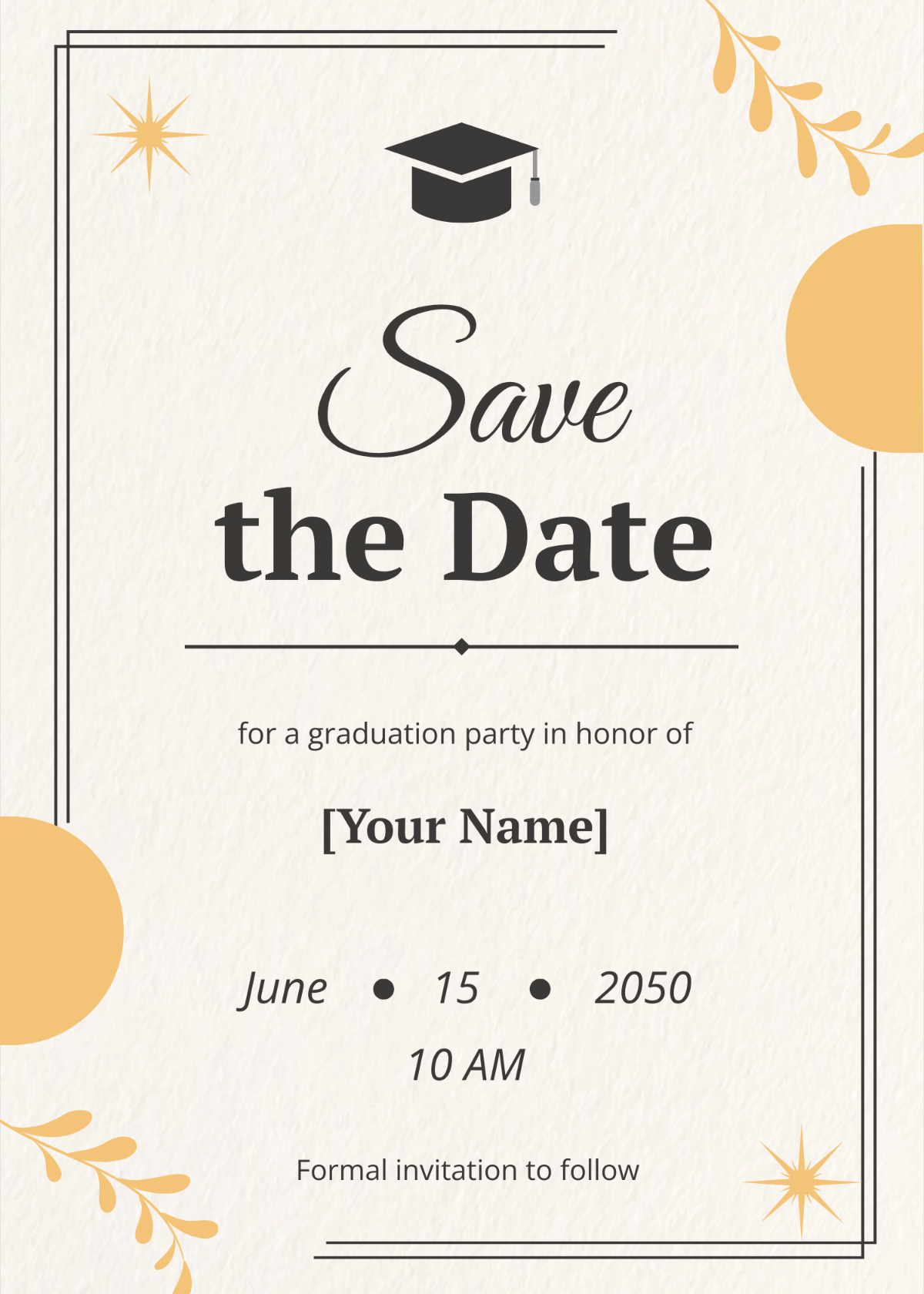 Save the Date Graduation Card