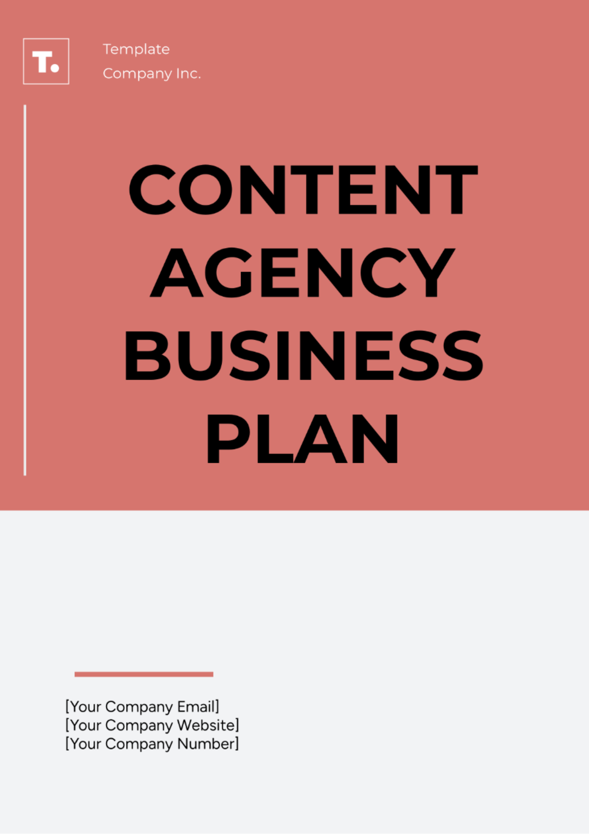 Content Agency Business Plan Template - Edit Online & Download