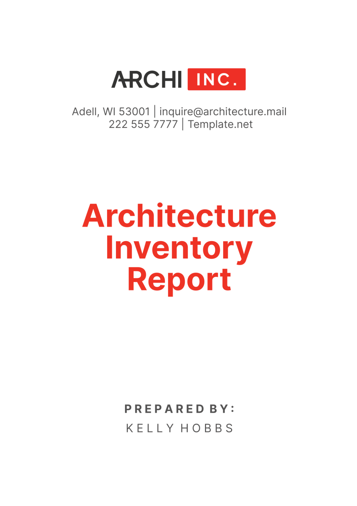 Architecture Inventory Report Template - Edit Online & Download