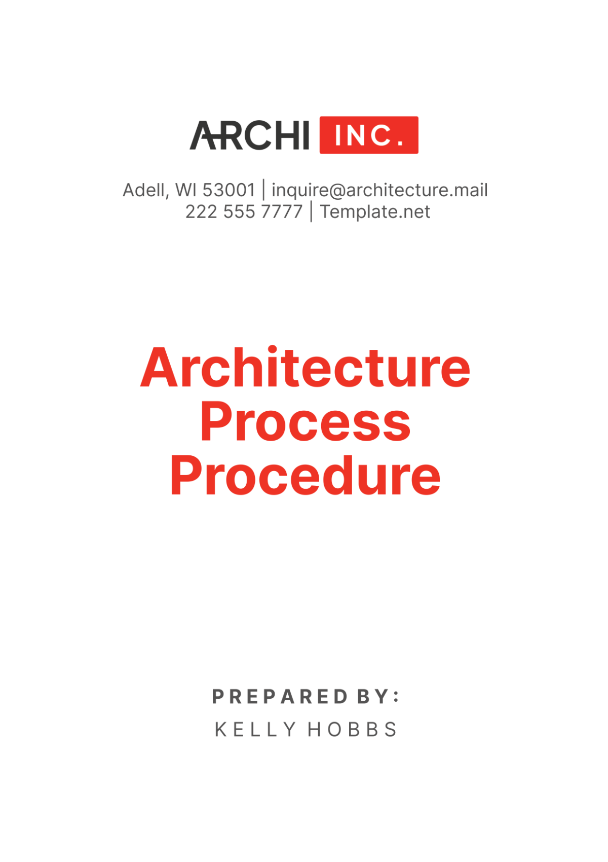 Architecture Process Procedure Template - Edit Online & Download