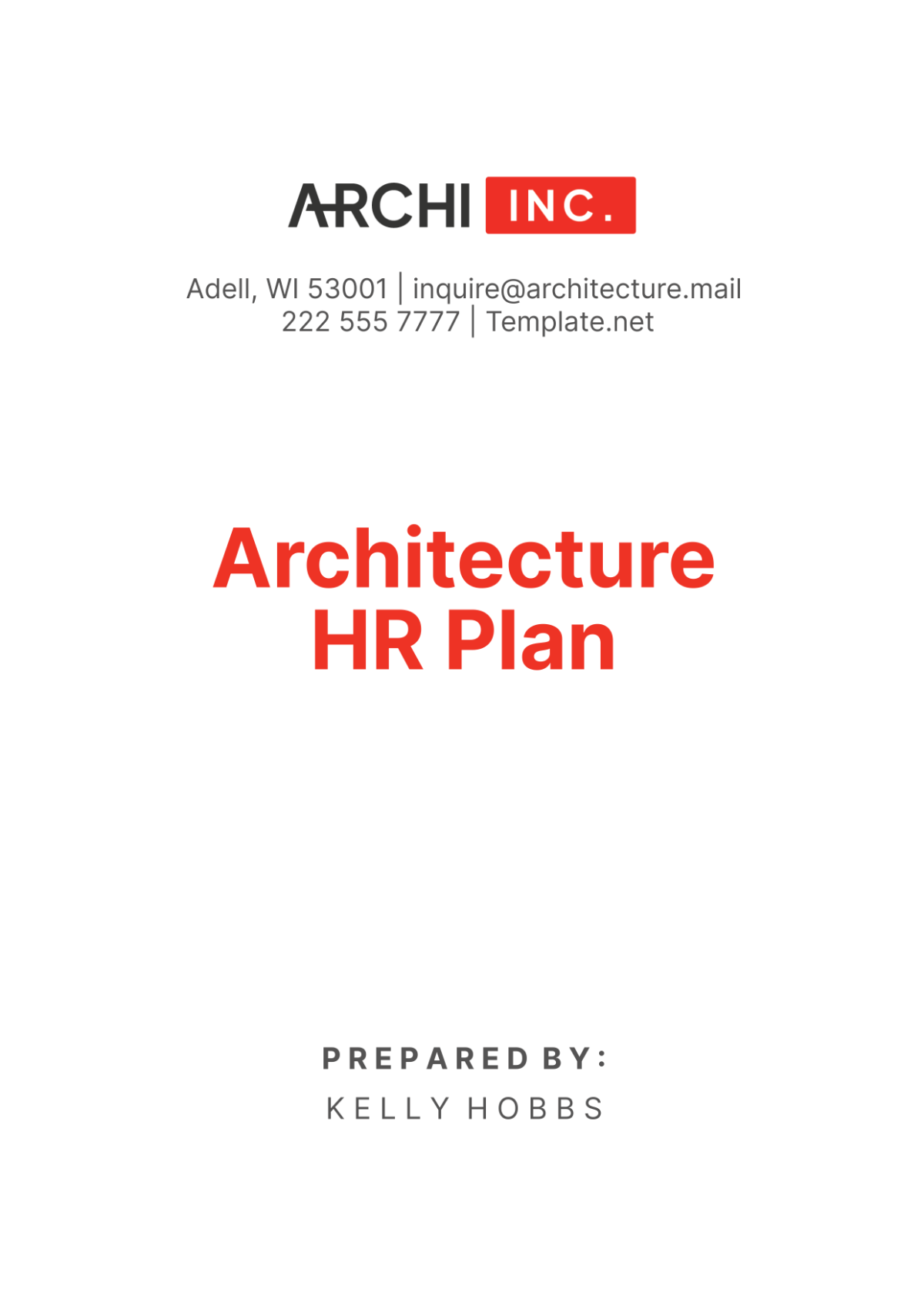 Architecture HR Plan Template - Edit Online & Download