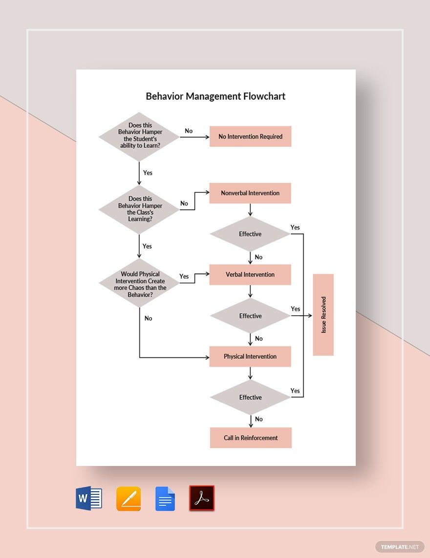 Free Behavior Management Flowchart Template