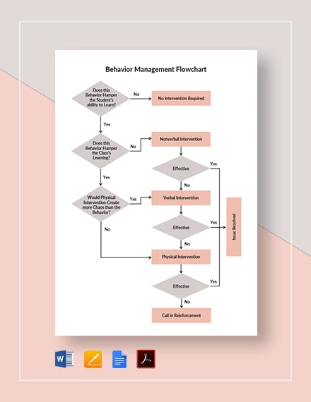 Behavior Management Flow Chart Template