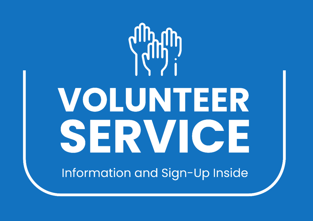 Volunteer Services and Activities Signage