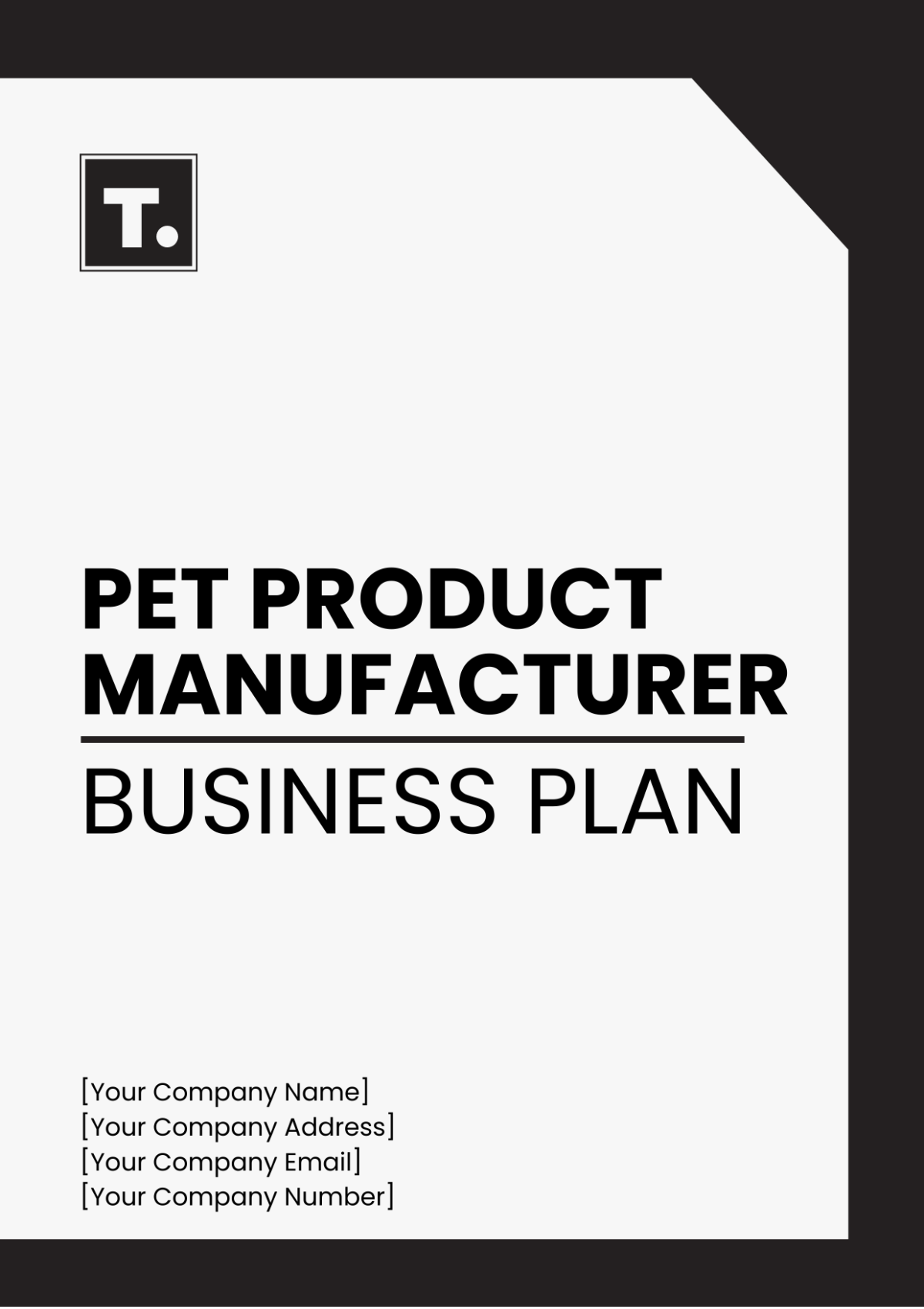 Pet Products Manufacturer Business Plan Template - Edit Online & Download