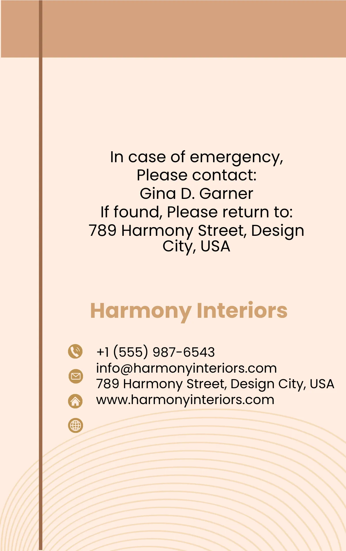 Free Interior Design Employee ID Card Template to Edit Online