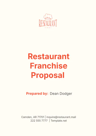 Free Restaurant Franchise Proposal Template to Edit Online