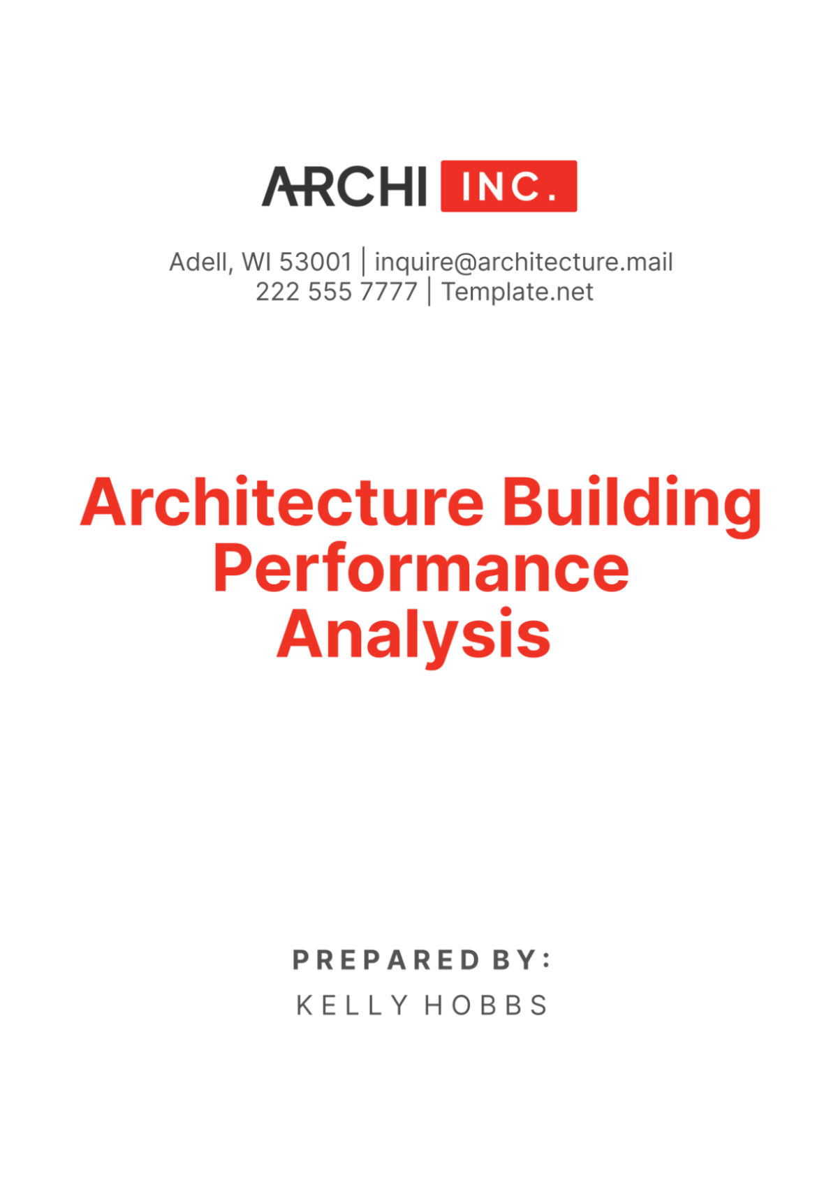 Architecture Building Performance Analysis Template - Edit Online & Download