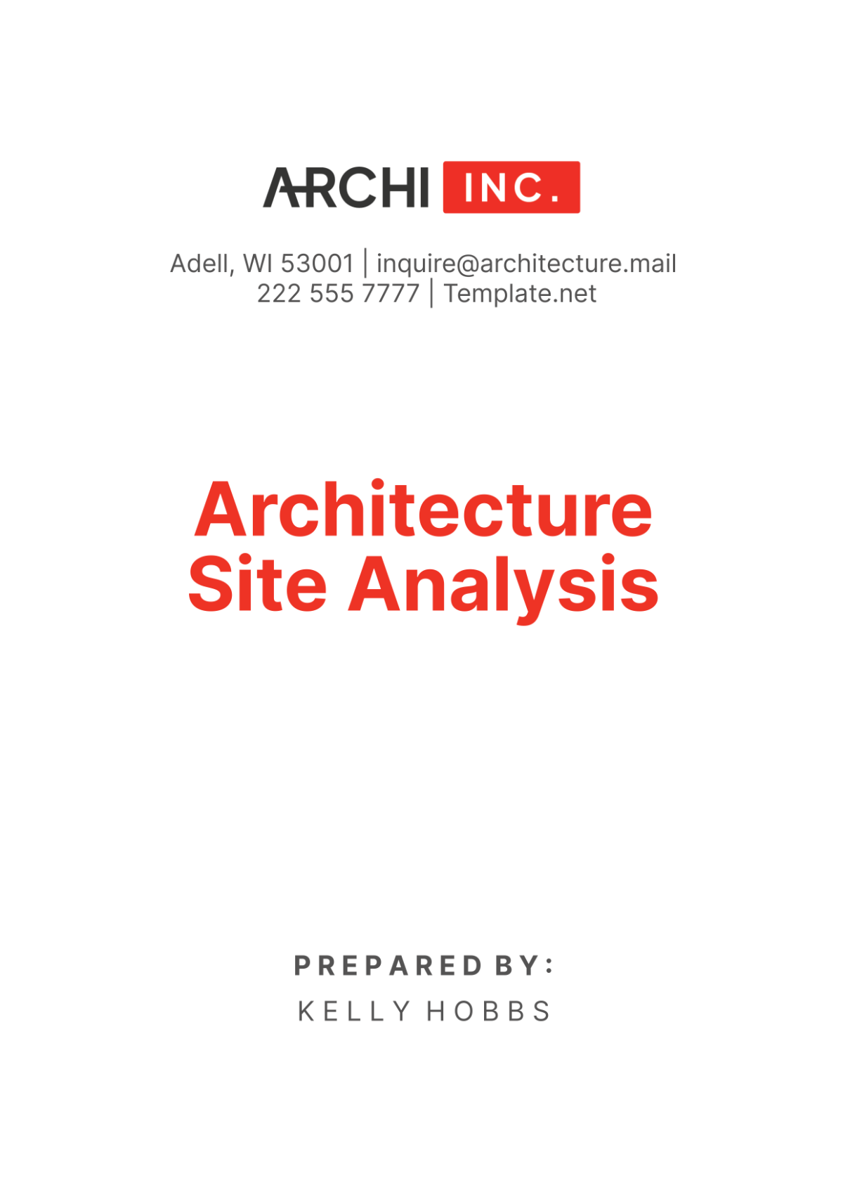 Architecture Site Analysis Template