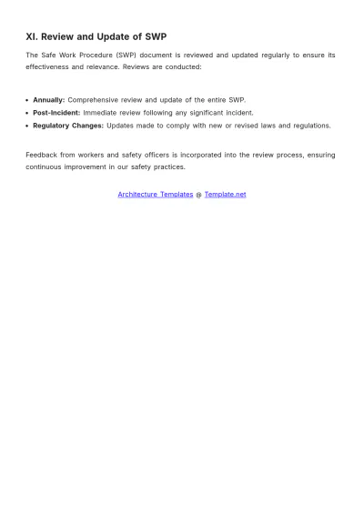 Free Architecture Safe Work Procedure Template to Edit Online