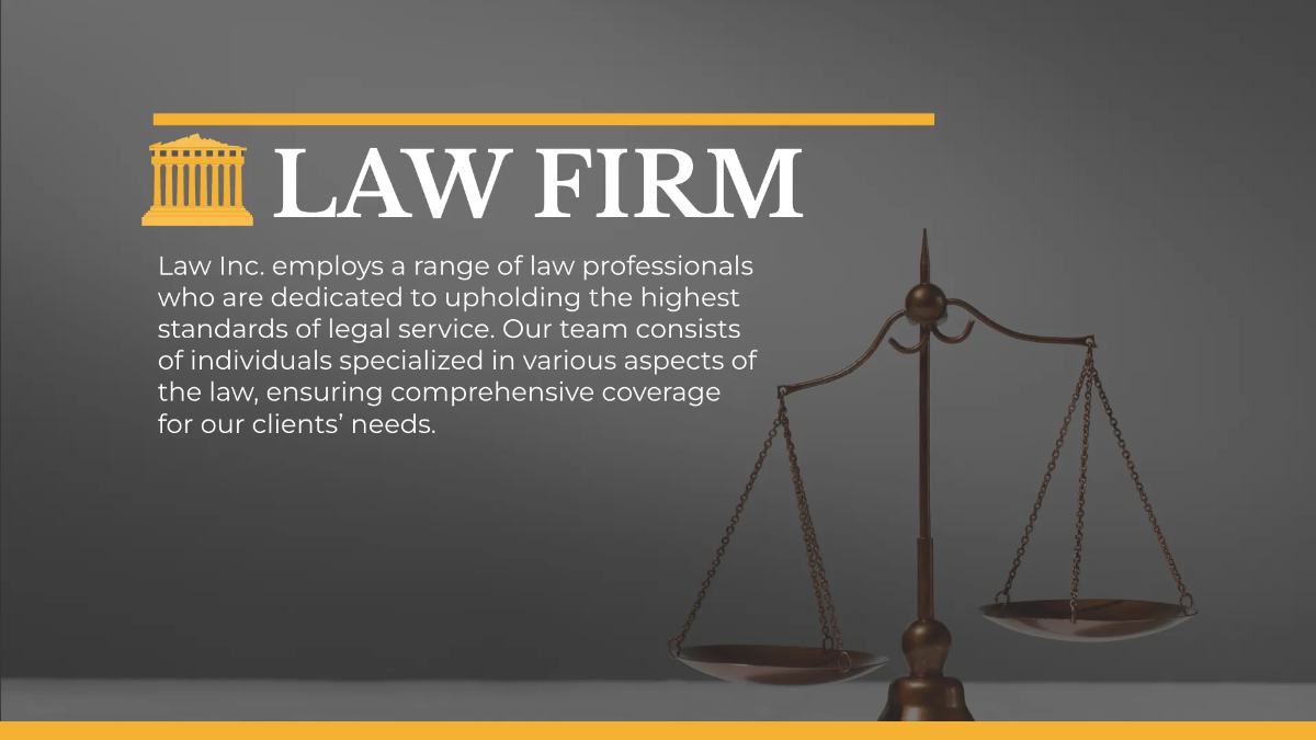 Free Law Firm Professional Presentation Template to Edit Online