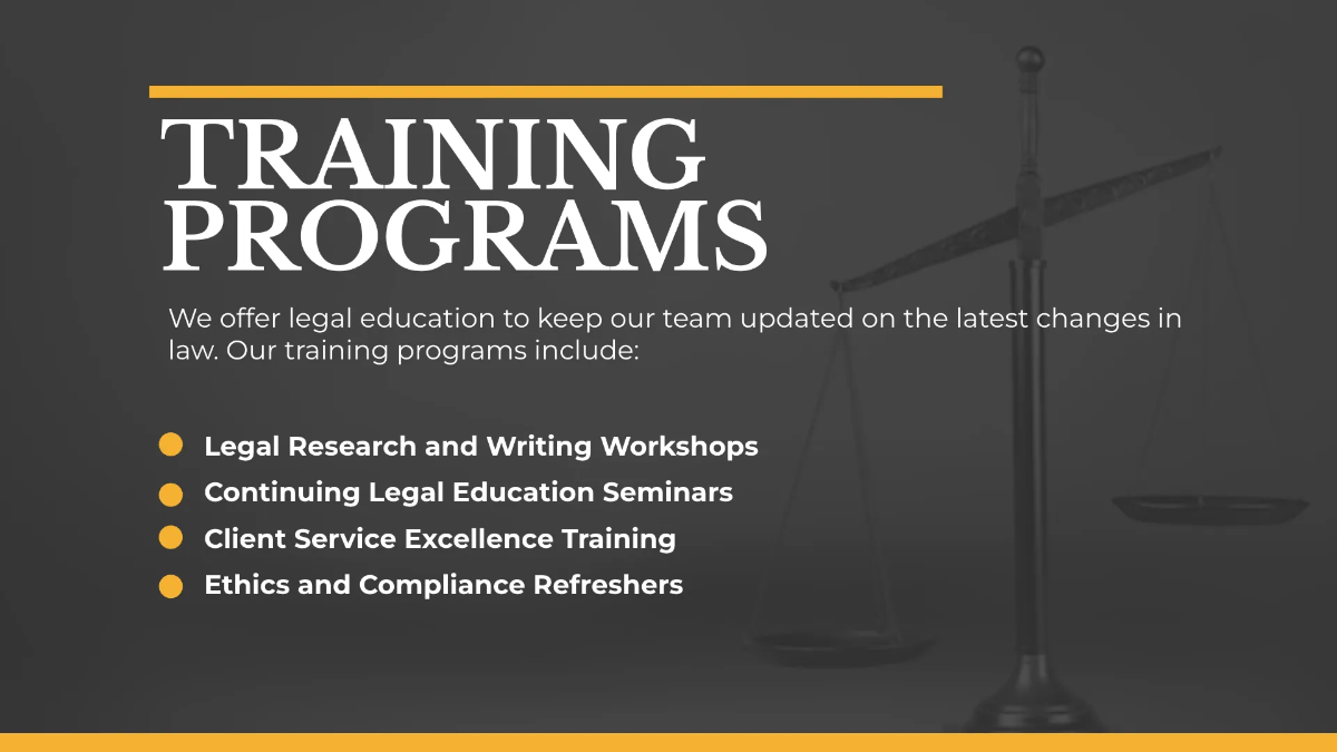 Free Law Firm Professional Presentation Template to Edit Online