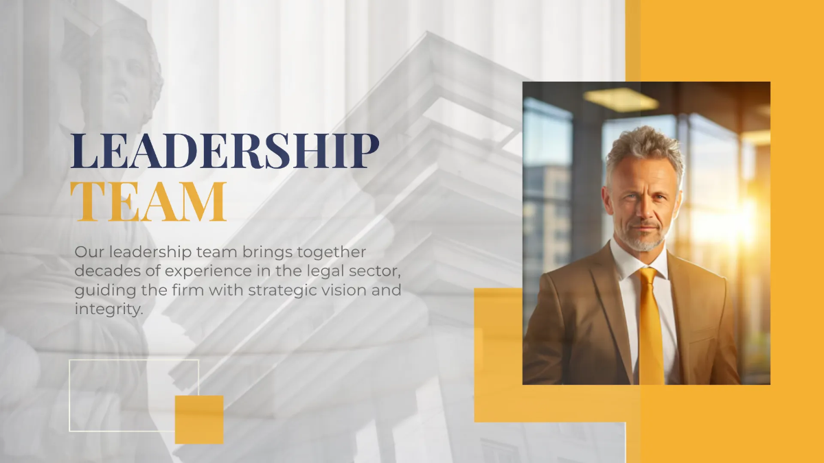 Free Law Firm Team Presentation Template to Edit Online