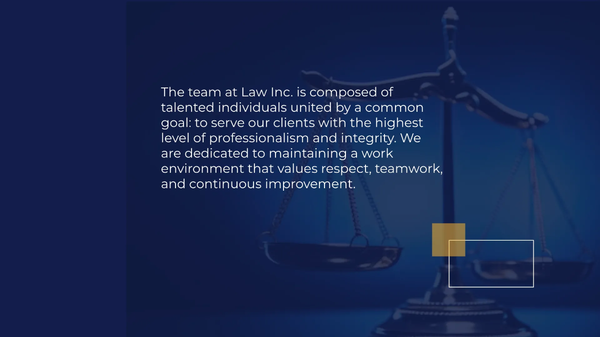 Free Law Firm Team Presentation Template to Edit Online