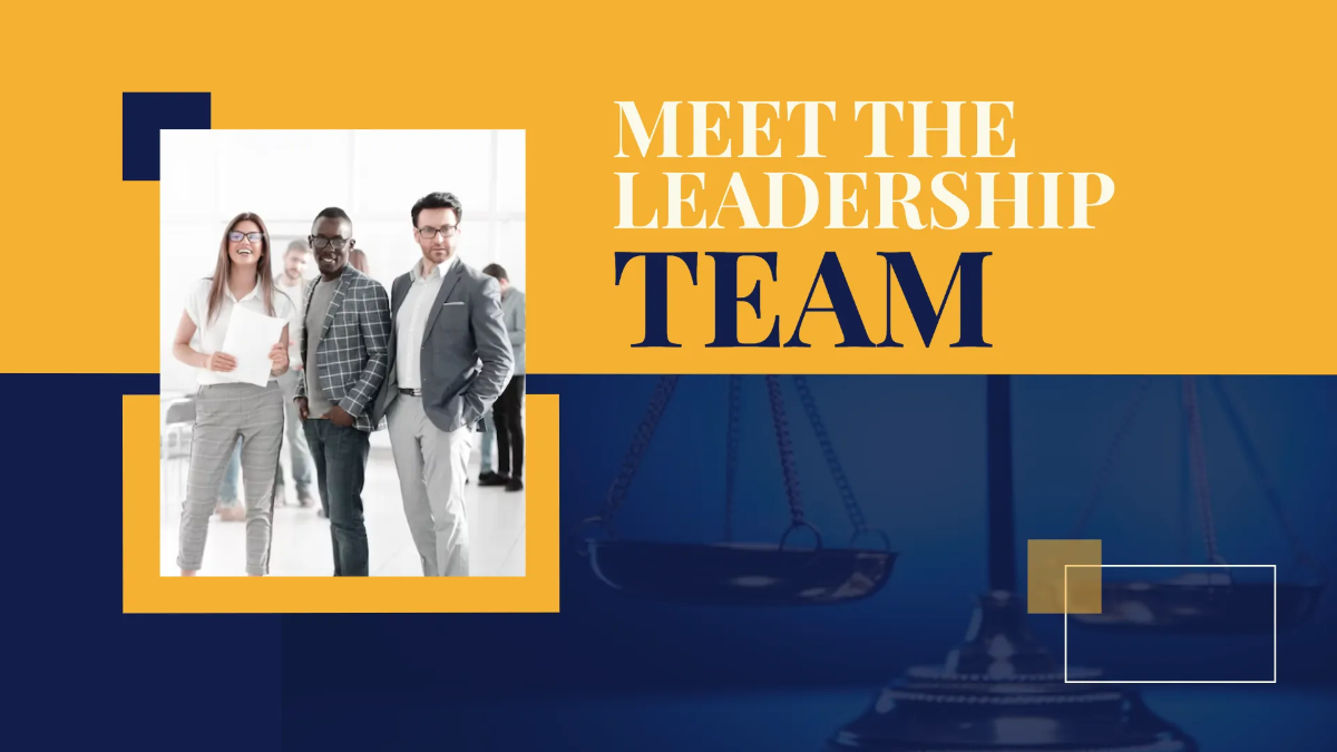 Free Law Firm Team Presentation Template to Edit Online