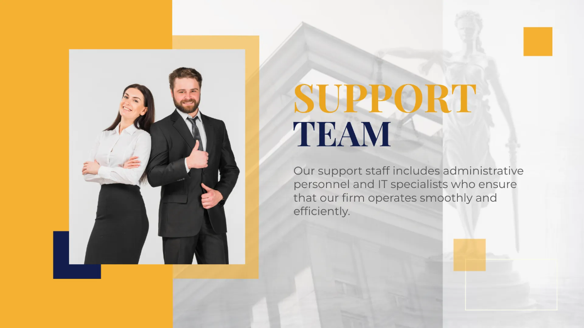 Free Law Firm Team Presentation Template to Edit Online