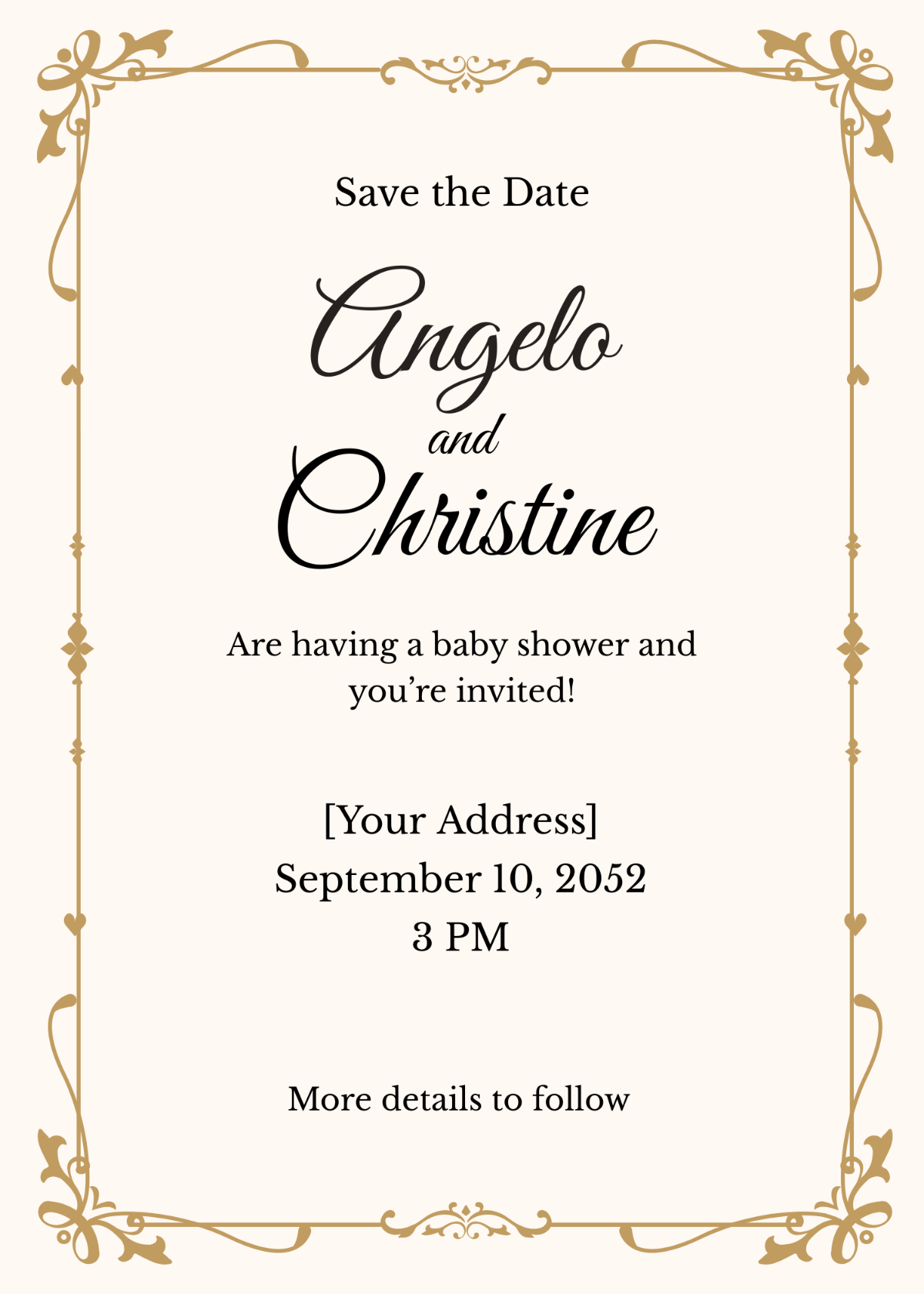 Save the Date Classic Invitation