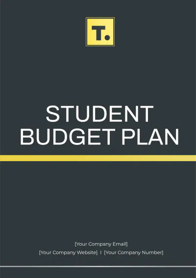 Free Student Budget Plan Template to Edit Online