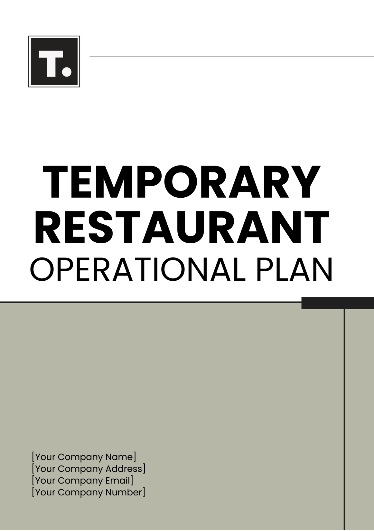 Temporary Restaurant Operational Plan Template - Edit Online & Download