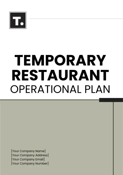 Free Temporary Restaurant Operational Plan Template to Edit Online