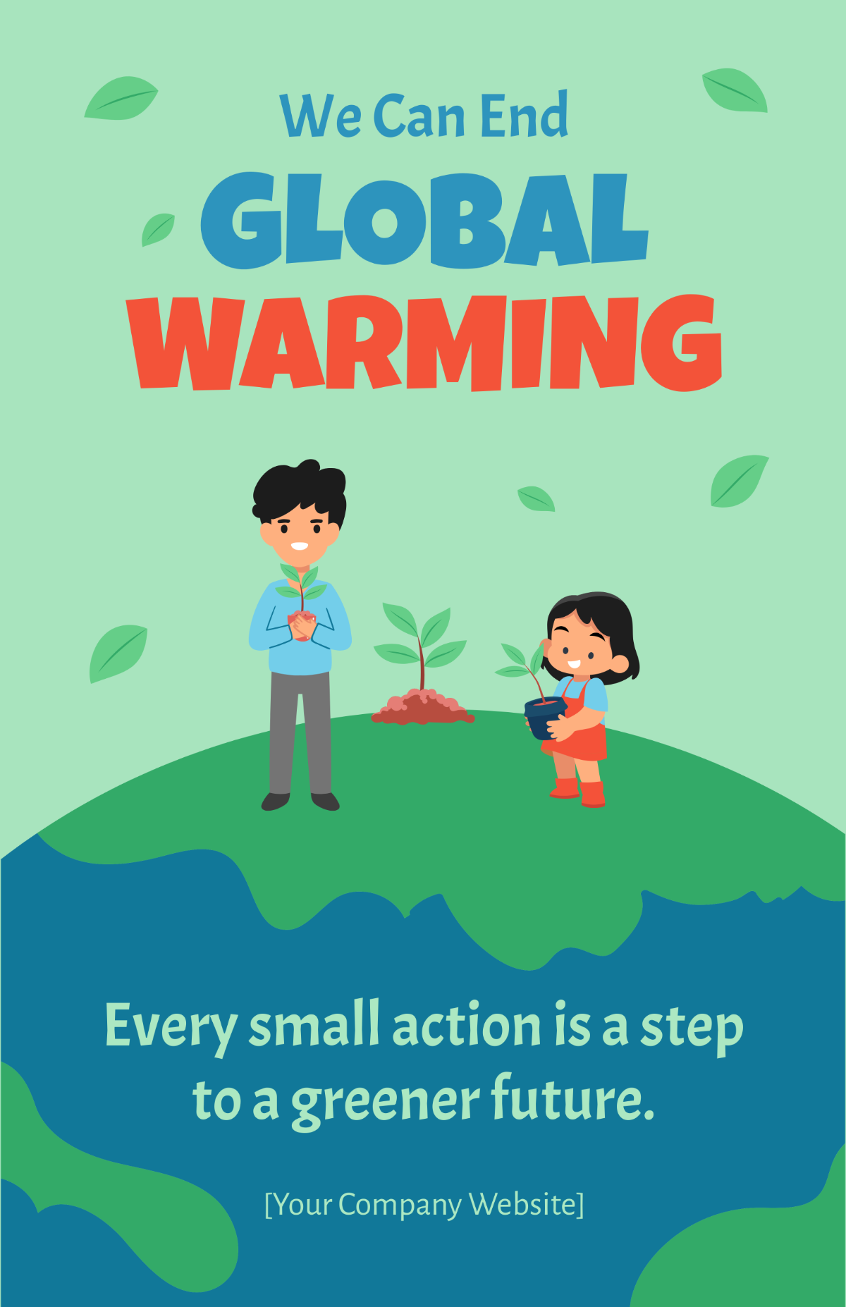 Global Warming Kids Poster