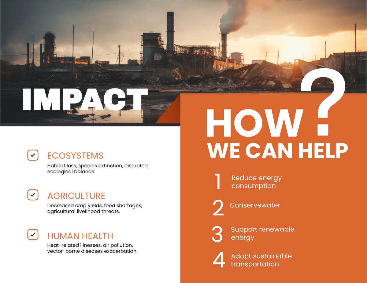 Free Global Warming Brochure Template to Edit Online