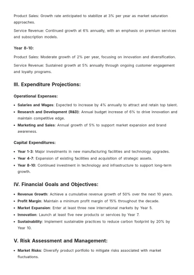 Free 10 Year Budget Plan Template to Edit Online