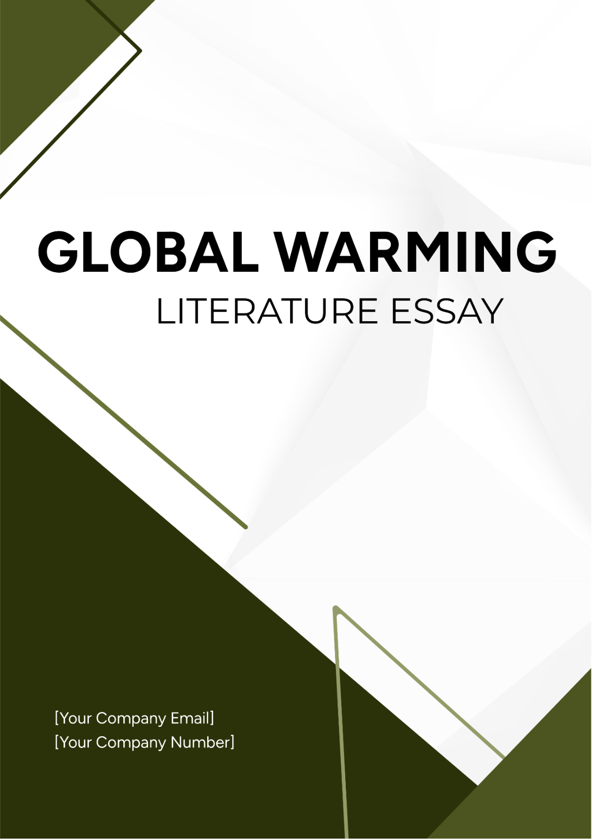 Global Warming Literature Essay - Edit Online & Download