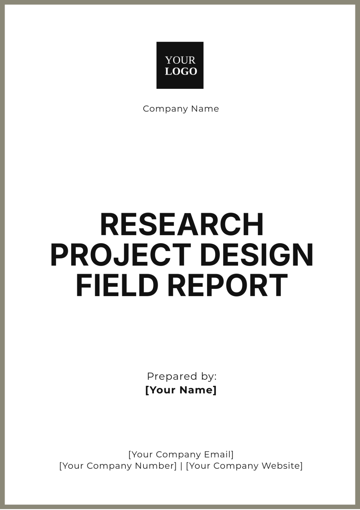 Research Project Design Field Report Template - Edit Online & Download