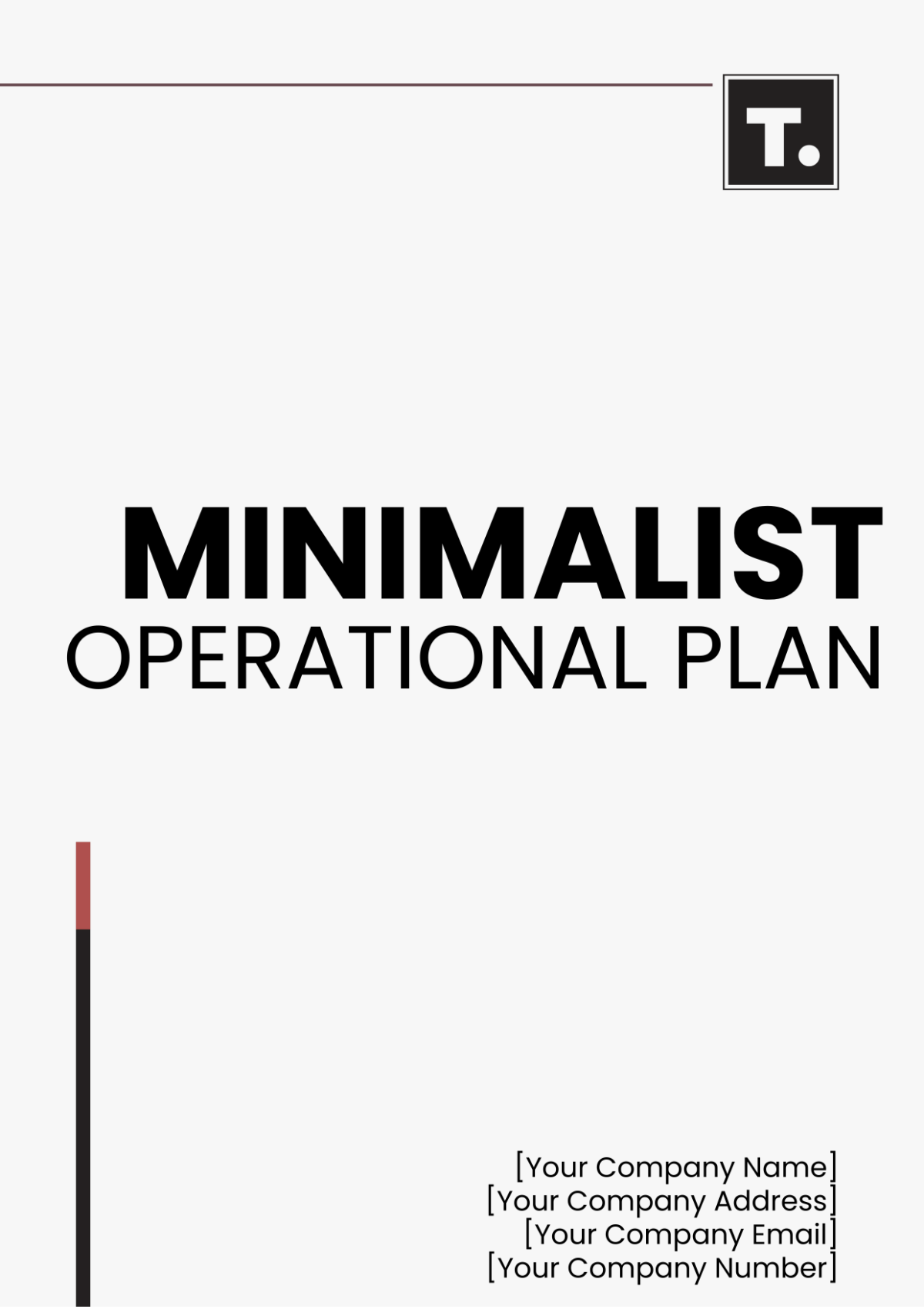 Minimalist Operational Plan Template - Edit Online & Download