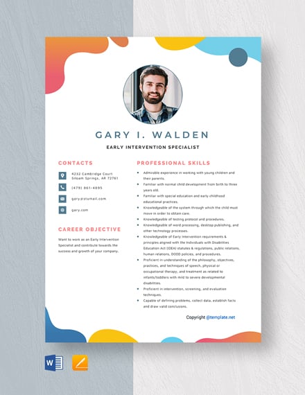  Early Intervention Specialist Resume