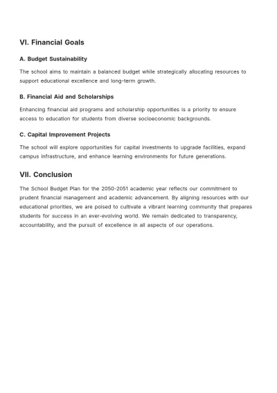 Free School Budget Plan Template to Edit Online