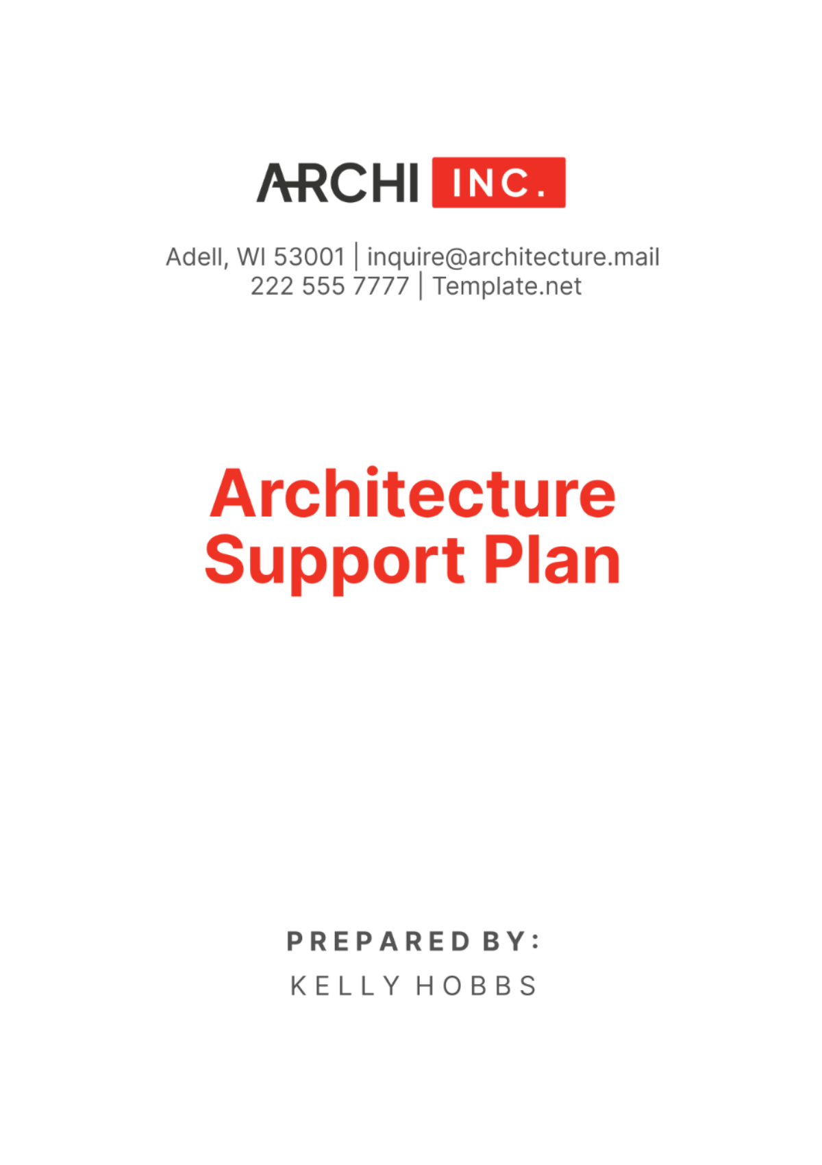 Architecture Support Plan Template - Edit Online & Download