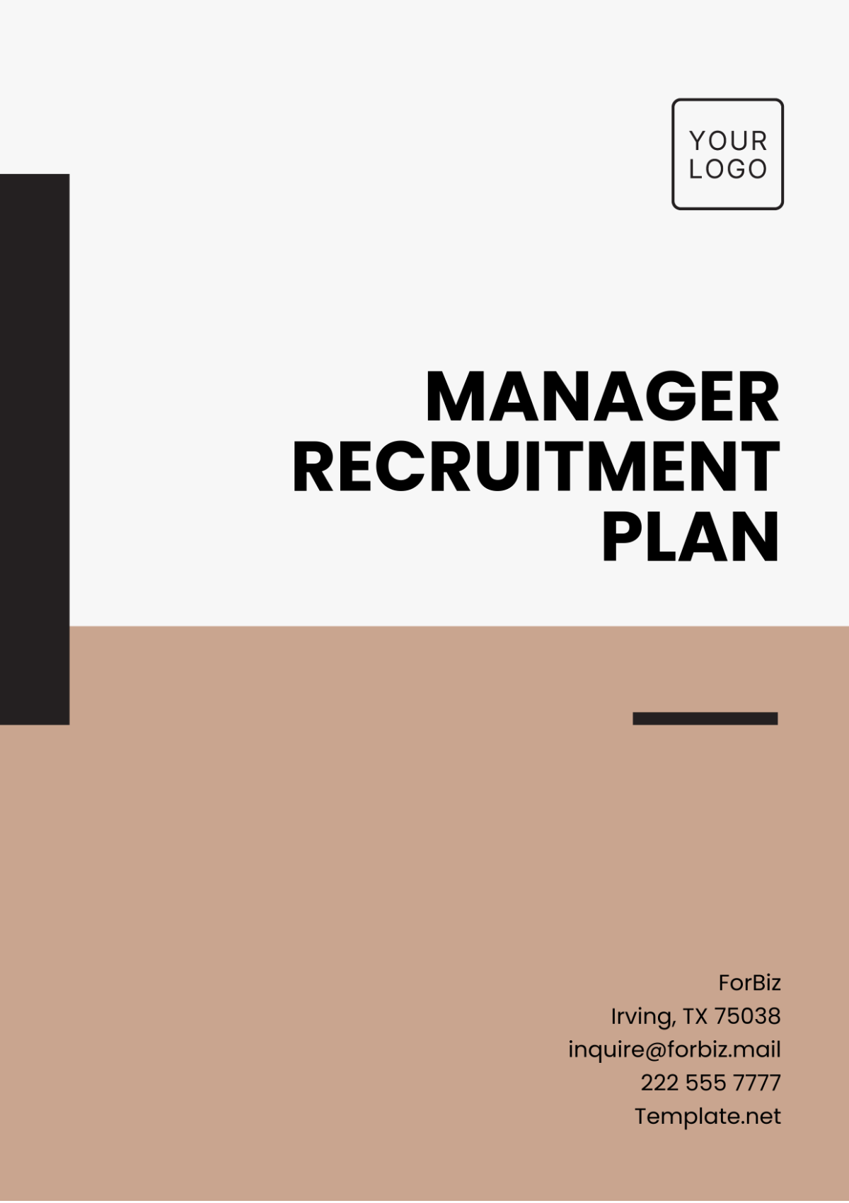 Manager Recruitment Plan Template