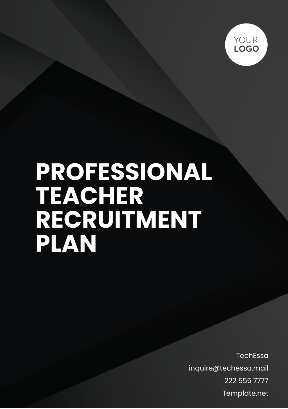 Professional Teacher Recruitment Plan Template