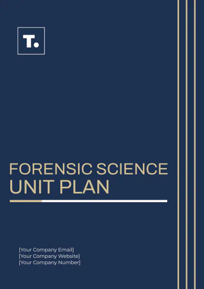 Free Forensic Science Unit Plan Template to Edit Online