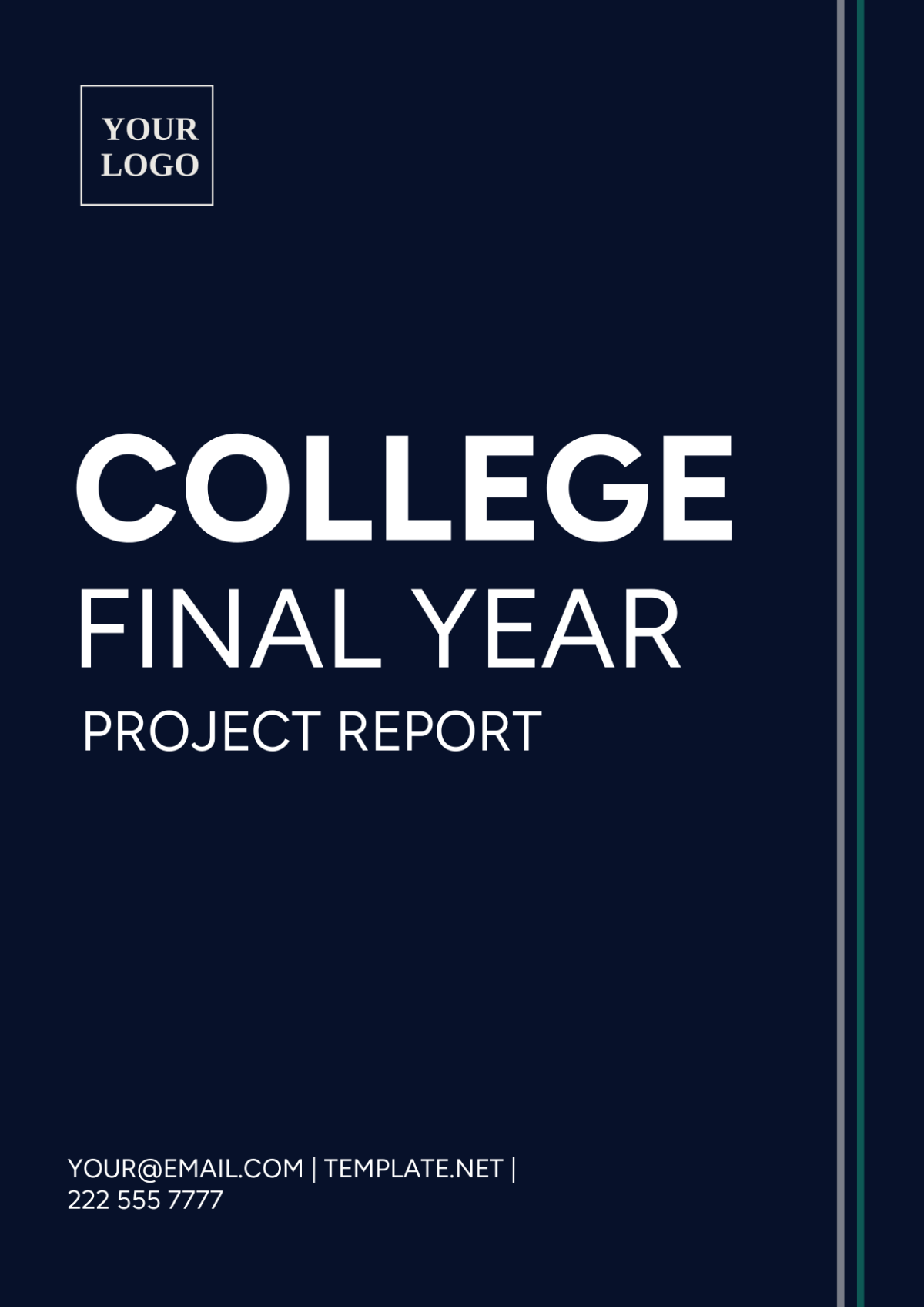 College Final Year Project Report Template - Edit Online & Download