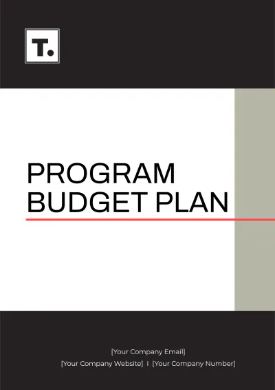 Free Program Budget Plan Template to Edit Online