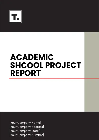 Free Academic School Project Report Template to Edit Online