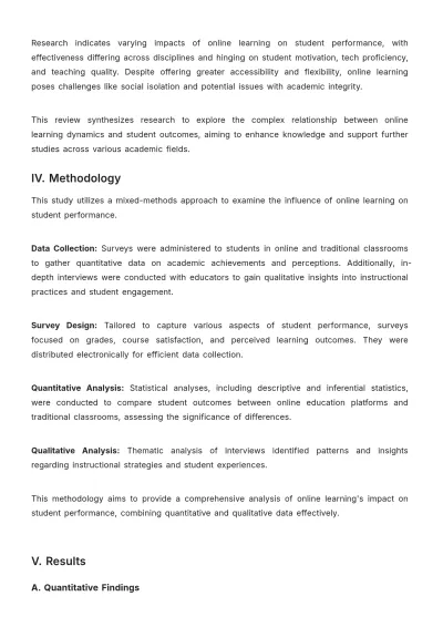 Free Academic School Project Report Template to Edit Online
