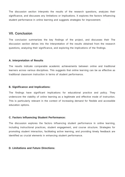 Free Academic School Project Report Template to Edit Online