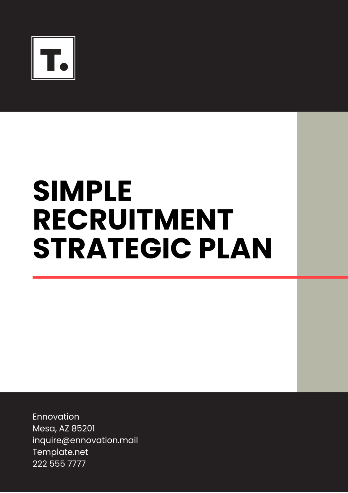 Simple Recruitment Strategic Plan Template - Edit Online & Download